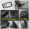 Car Reading Lamps / Water Cup Holder / Window Lift Decor Cover Trim For Volkswagen T-Roc Carbon Fiber Look Accessories