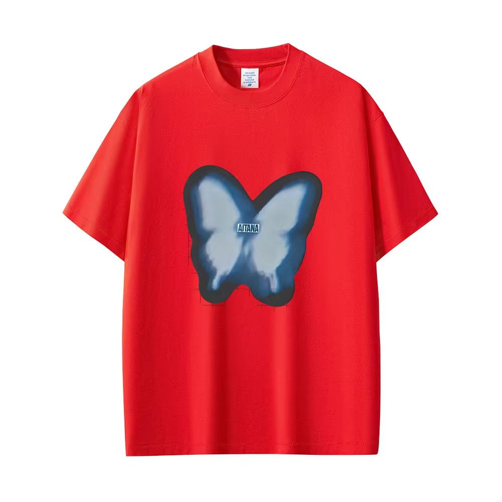Aitana Butterfly Graphic T-shirt CUARTO AZUL T Shirt Men Women Fashion Pop Music Oversized Streetwear Male Vintage Casual Tshirt