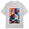 Japanese Style Koi Harajuku Illustration Pattern T Shirt Men Women Vintage Fashion T-shirts Oversized Cotton T-shirt Streetwear