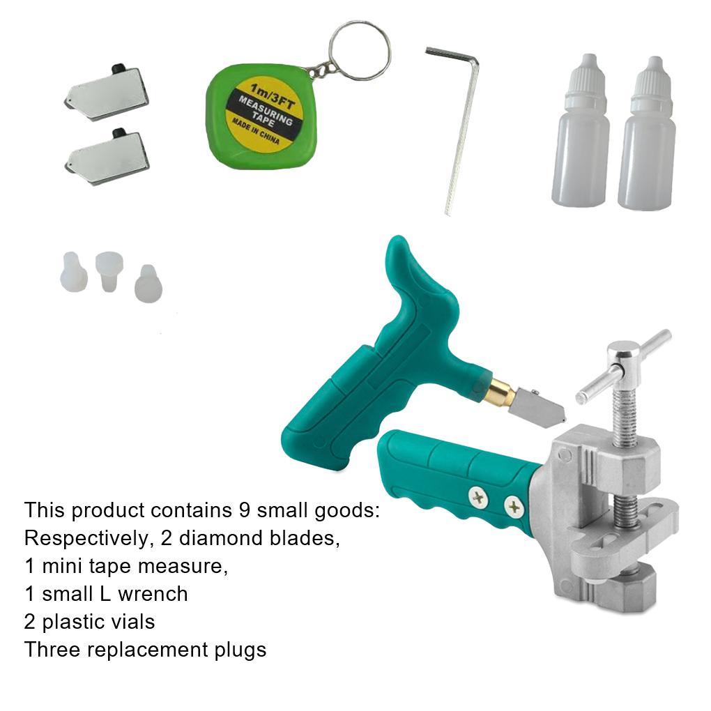 Pack of 11 Tile Glass Slicers Scribing Handheld Opener Breaker Household Construction Sharpening Tools Set Accessories