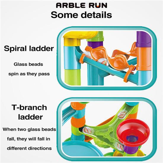 113/93/50/45 Stück Set DIY Marmor Bau Rennstrecke Bausteine ​​Kinder Labyrinth Ball Rollen Spielzeug Weihnachten geschenk