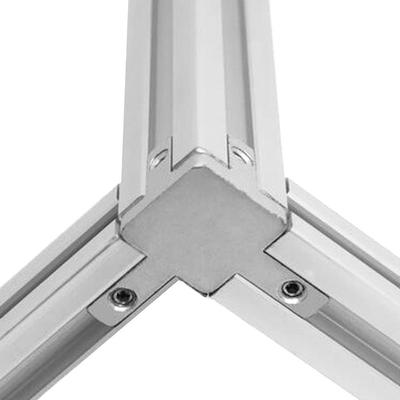 Aluminum Alloy with Screws Aluminum Extrusion Profile Bracket Connector European Standard 3-Way End Corner