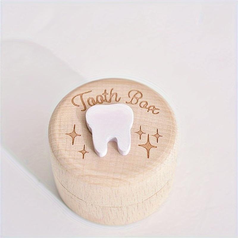 1pc Wooden Tooth Fairy Box - Unfinished Wood Keepsake for Baby Teeth, Hair & Memories, Home Decor & Birthday Gift