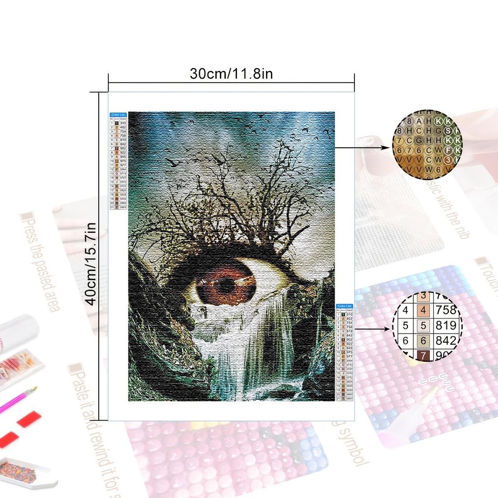 5D DIY Diamond Painting Teary Eyes Cross Stitch Kit Mosaic Diamond Embroidery Rose Full Round/Square Drill Home Decoration