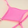 La Paum Bikini Lycra Fabric with a Minimalist Sexy Costume Made in Red Women's Shorts, Shiny, Design, Playsuit, Japan, 533118,
