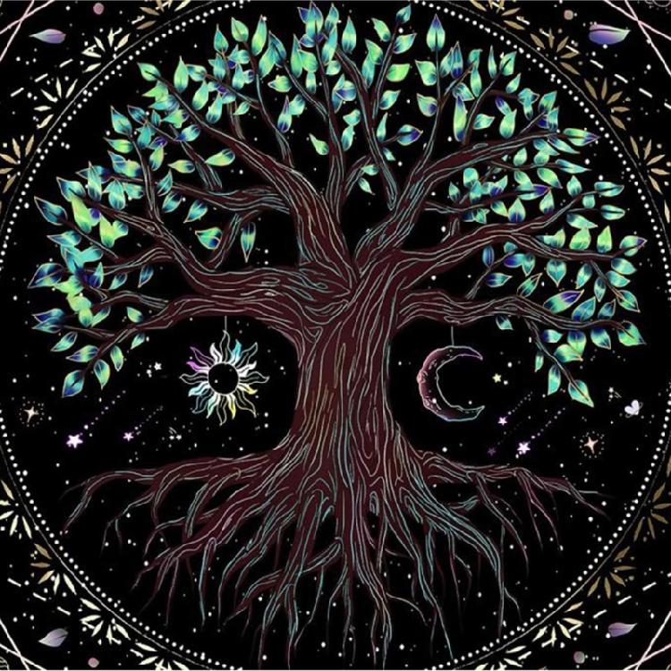 Telo per Tavolo Altaro Tarocchi Astrologici Tappetini per Giochi da Tavolo Tavola Altaro per Divinazioni