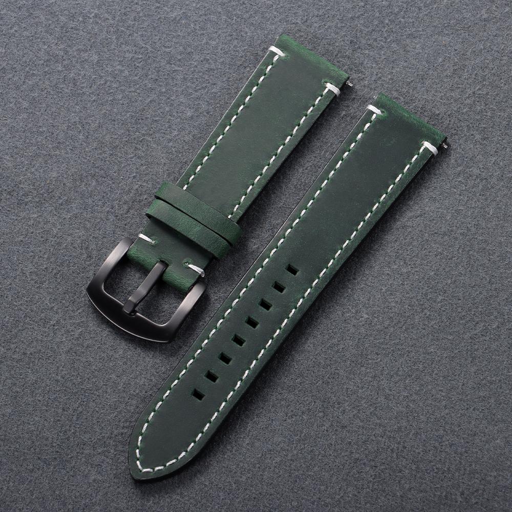 Cowhide Genuine Leather 19mm 20mm 21mm 22mm 24mm Universal Watch Band 18mm for CASIO Men Women for HuaweiGt2/Gt3 Wrist Bracelets