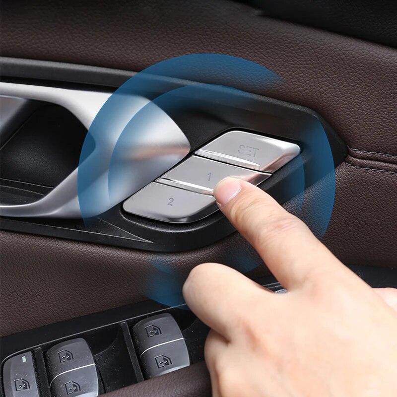 3Pcs ABS Car Interior Seat Adjustment Memory Buttons Sequins Decorative Decals Auto Accessories For BMW 3 Series G20 G28 -21