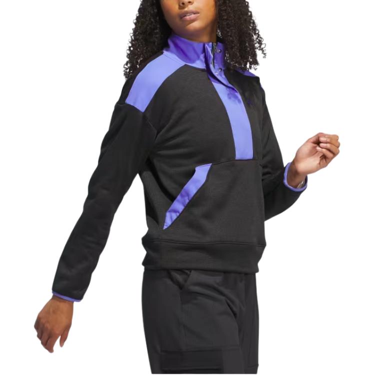 Adidas Go-To Quarter Zip Jacket Color Block Long Sleeve Vintage Jacket Women Jacket Multicolor IY5359