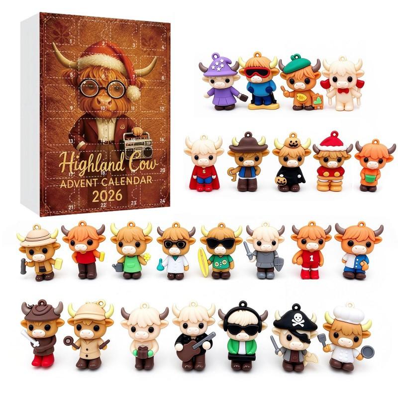 2026 Animal Christmas Advent Calendar Acrylic Blind Box Toy Adults Collectible Holiday Countdown Gift