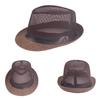 Herren Fedora Breiter Rand Netz Frühling Sommer Einfarbige Flache Krempe Sonnenschutzhut für Draußen