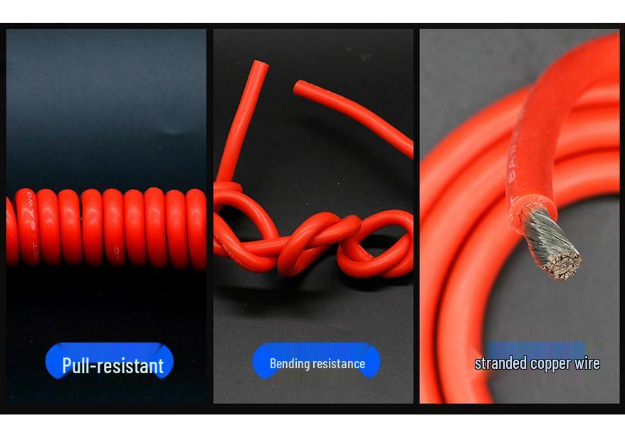 High-Temp Resistant Silicone Wire for Lithium Battery, Tinned Copper, Various AWG Sizes