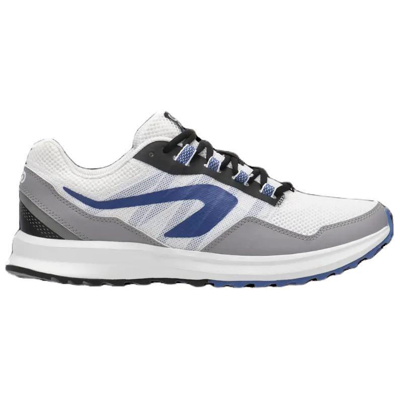 DECATHLON Cushioning, Slip Resistant, Breathable, Lightweight Low Top Running Shoes Men's White Gray Blue