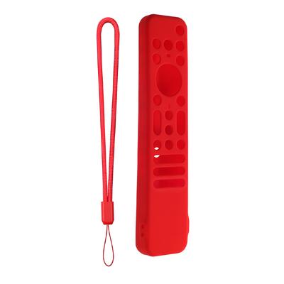 Silicone Remote Control Cover Protector Anti-slip Protective Case with Lanyard Shockproof for SONY RMF-TX810U TX811U TX910U 2023