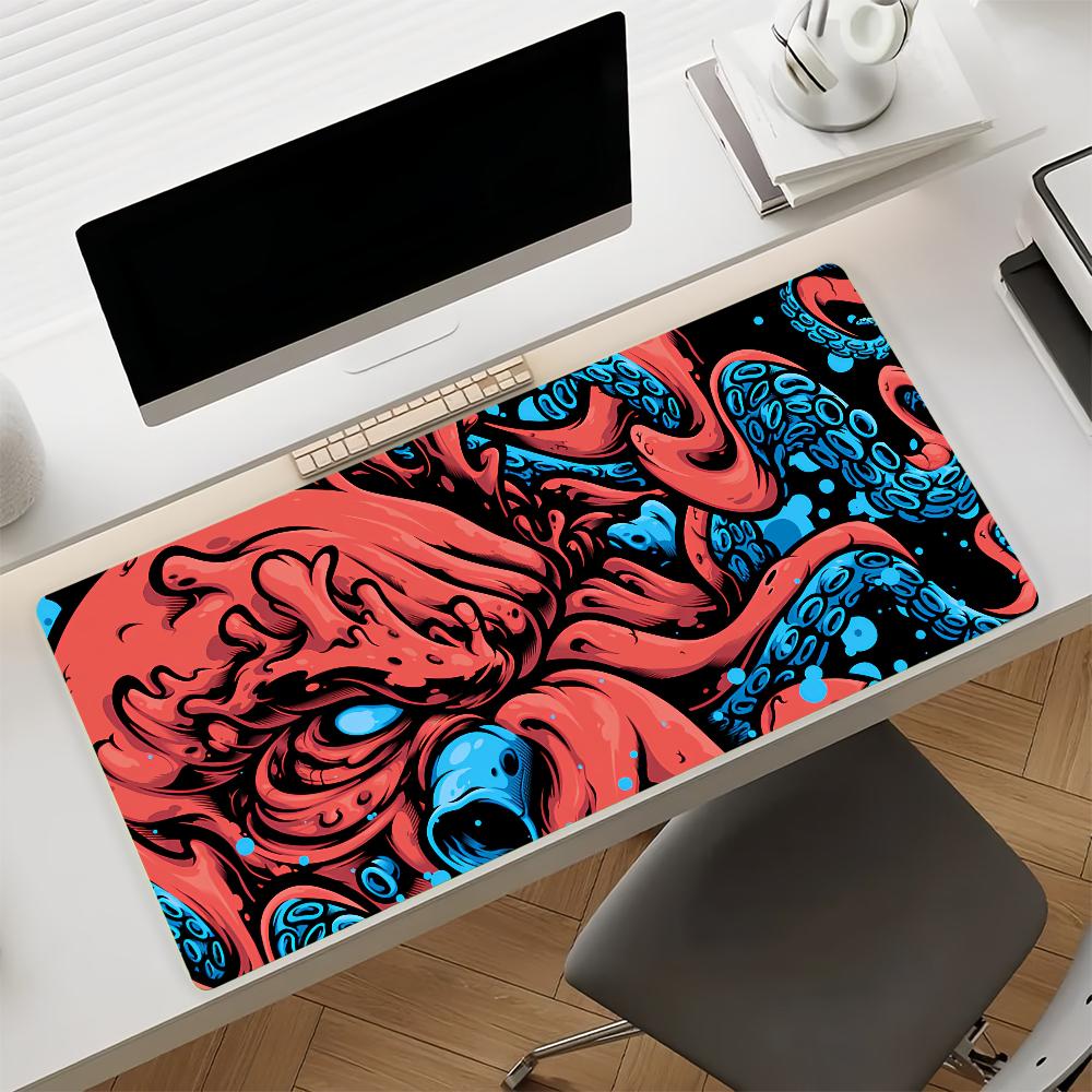 Mythical Kraken Octopus Large Gaming Mouse Pad Nonslip Rubber Base Xxl Deskmat For Laptop Pc Gamer Desktop Home Office Decor