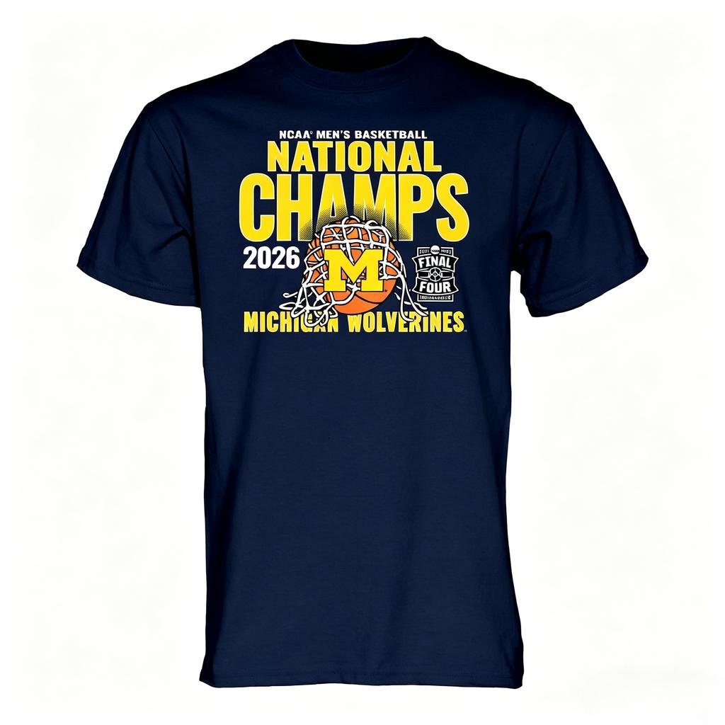 Michigan Wolverines Basketball Team National Championship TShirt Fashion Streetwear Unisexs Clothing Womens Summer New T Shirt