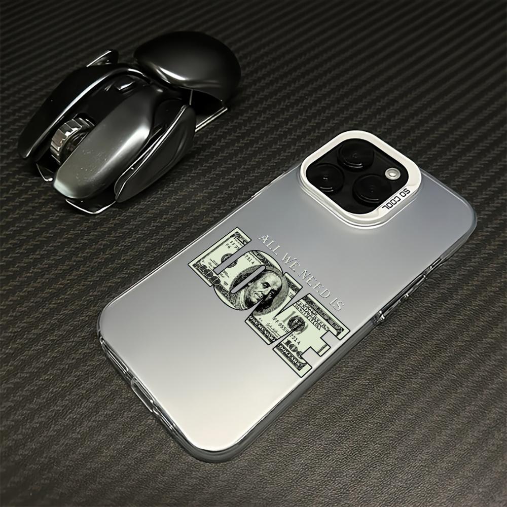 Creative Money Love Design Phone Case Suitable for iPhone 17, 16, 15, 14, 13, 12, 11 Pro/Max/Plus Anti Drop and Anti Shock
