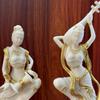 Home Decoration Accessories Ivory Fruit Wood Carving Dunhuang Flying Beauty Ornament Chinese Classical Living Room Decorations