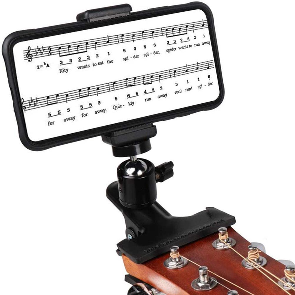 Guitar Headstock Mobile Phone Clamp Clip Mount Holder Stand Cell Phone Clip Clamp for Smartphones