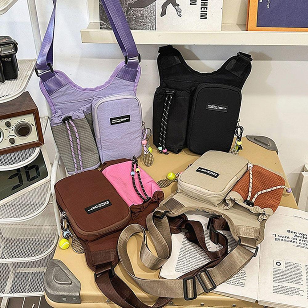 Large Capacity Men's Travel Shoulder Bag Water Bottle Pouch Reusable Stylish Water Bottle Bags Adjustable