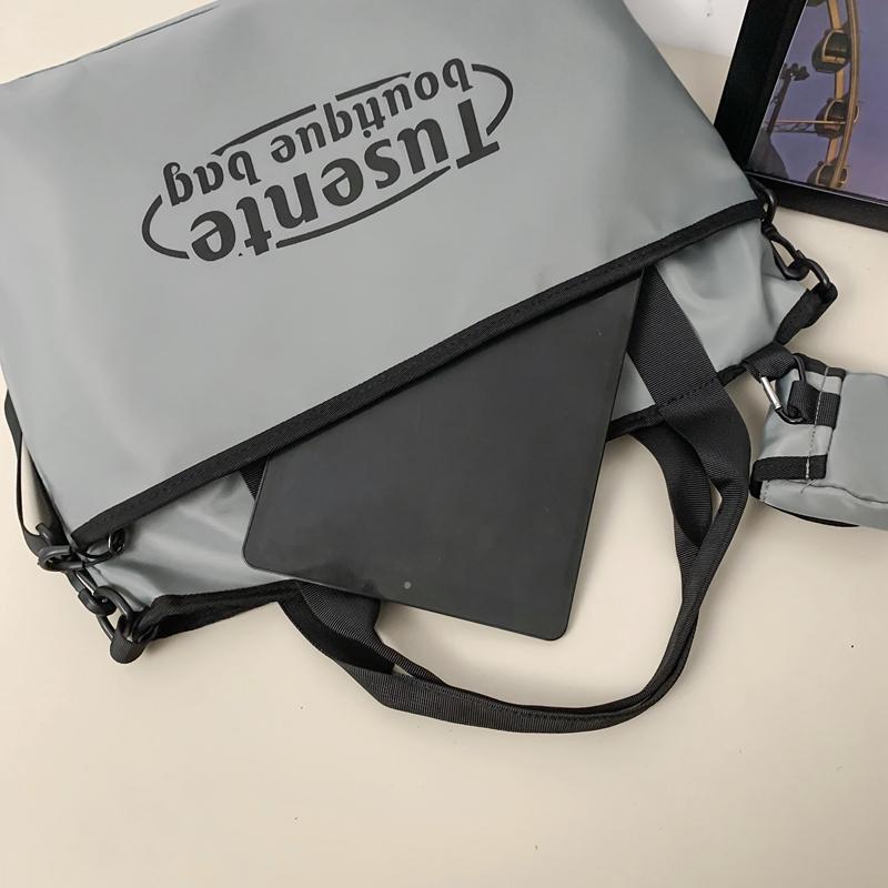 Women's Messenger Bag Letter Print Student's Large Capacity Shoulder Bag Men's Handbag