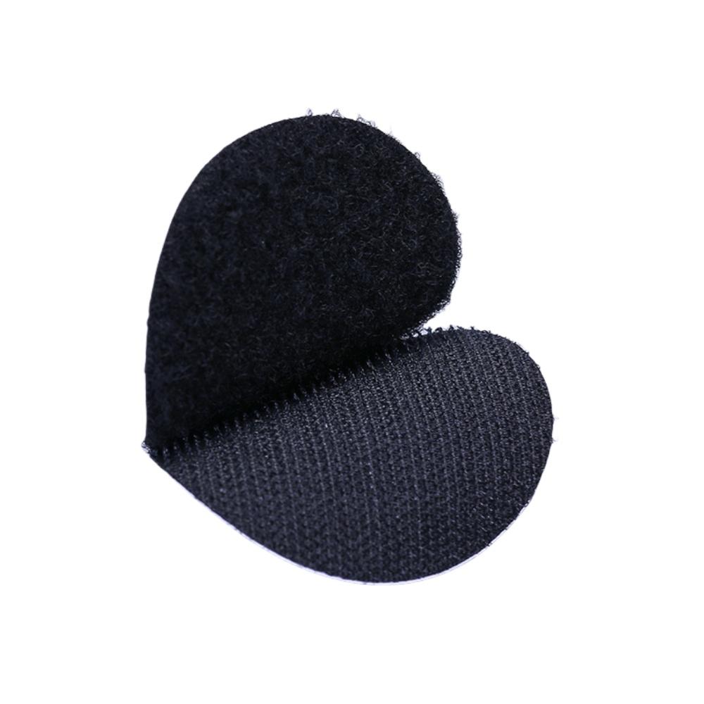 10Pcs Hook & Loop Sticky Self Adhesive Round Dots 6x6cm Circles Magic Tape Black