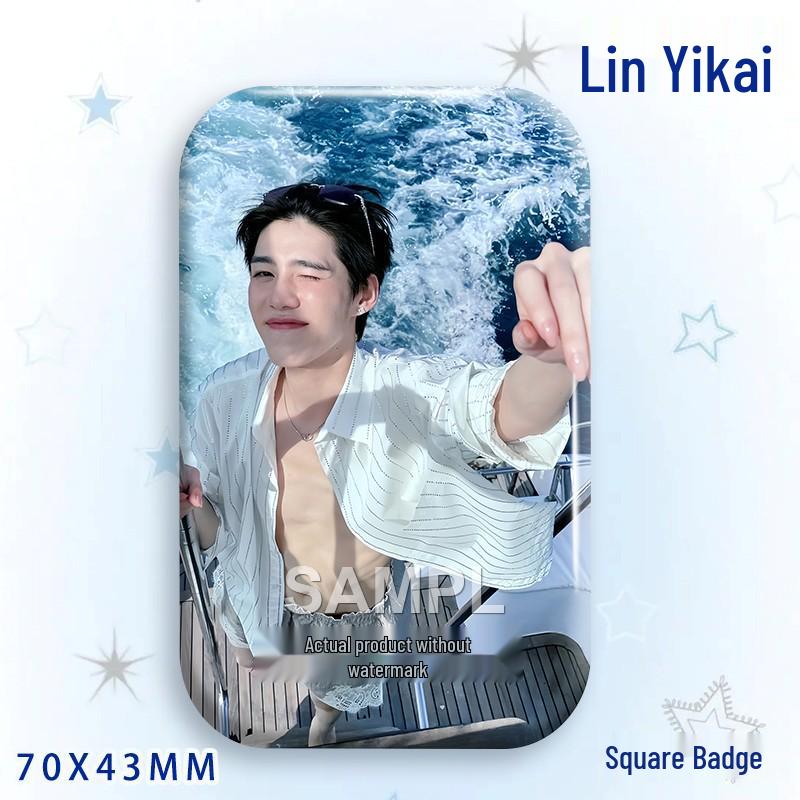 Thai Star PP Lin Yikai Konzert Support-Abzeichen: Lasergeschnittenes quadratisches Broschenornament