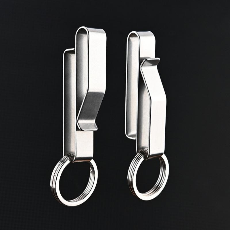 Anti-Lost Hanging Clip Stainless Car Keys Clip Waist Hanging Keyring Holder Belt