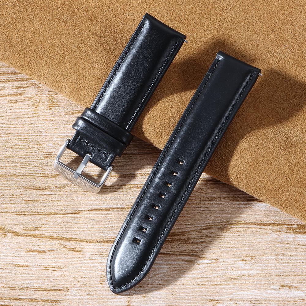 Genuine Leather Watchband Strap 18mm 20mm 22mm 24mm 26mm Black Brown Wristband Soft Quick Release Band for DW for Seiko Bracelet