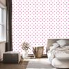 Heart Wallpaper White, Powder Pink and Purple 50x1000