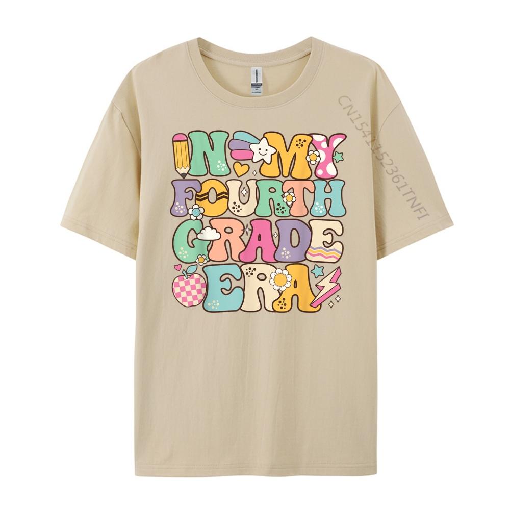 In My Fourth Grade Era Girl Back To School 4th Grade Teacher XS Graphic T Shirts Luxury Brand Creative