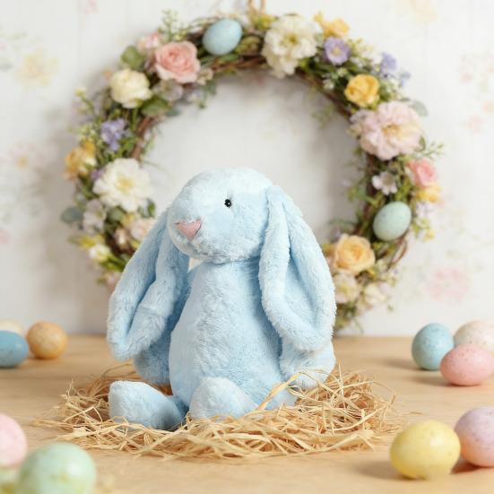 Plush Bunny Toy Huggable Stuffed Rabbit Plushie Simulation Animal Doll Home Living Room Bedroom Decoration Birthday Gift
