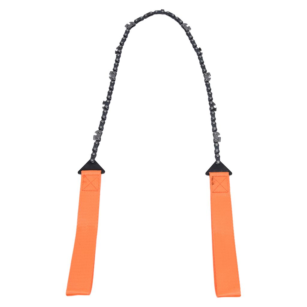 24 Zoll Outdoor Taschenkettensäge Survival Reißsäge Handsäge Kettenwerkzeug zum Holzschneiden Orange