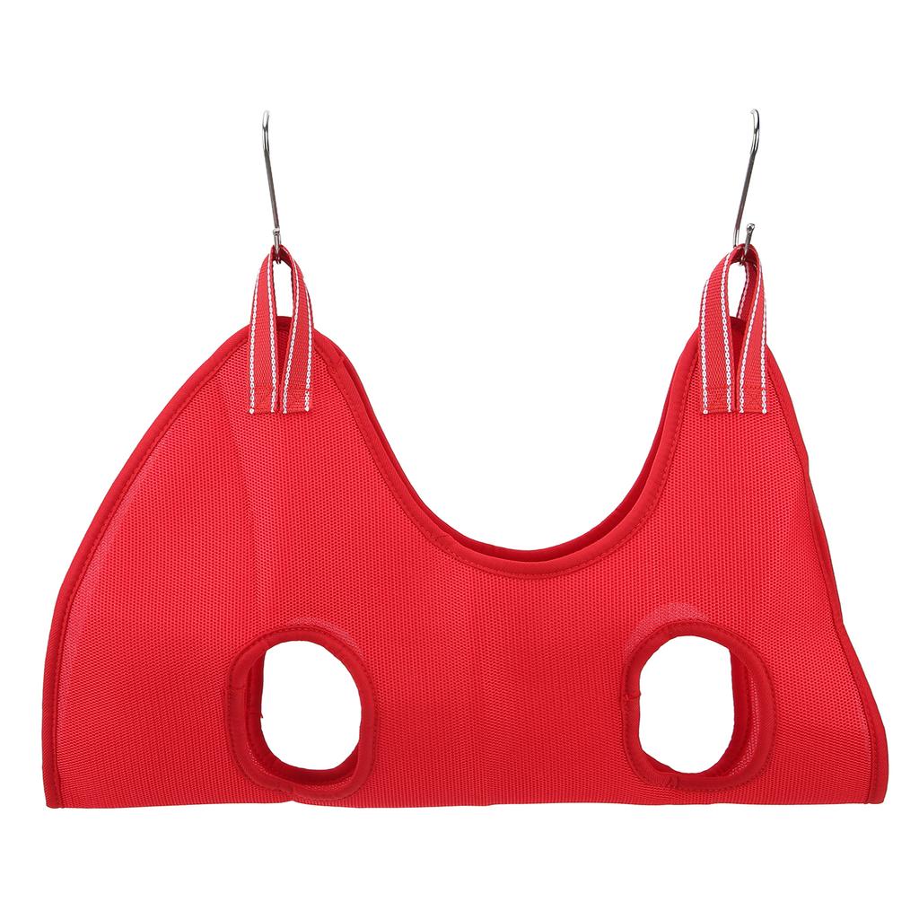Dog Grooming Hammock Set Breathable Safe Restraint Bag Pet Grooming Sling with Nail Clipper Comb for Puppy Cat Red 10