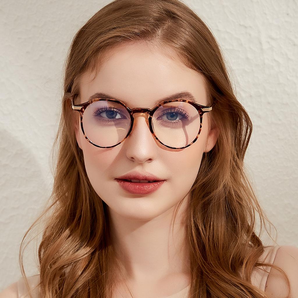 Glasses Tr8907 Full Frame Irregular Retro Flat Glasses