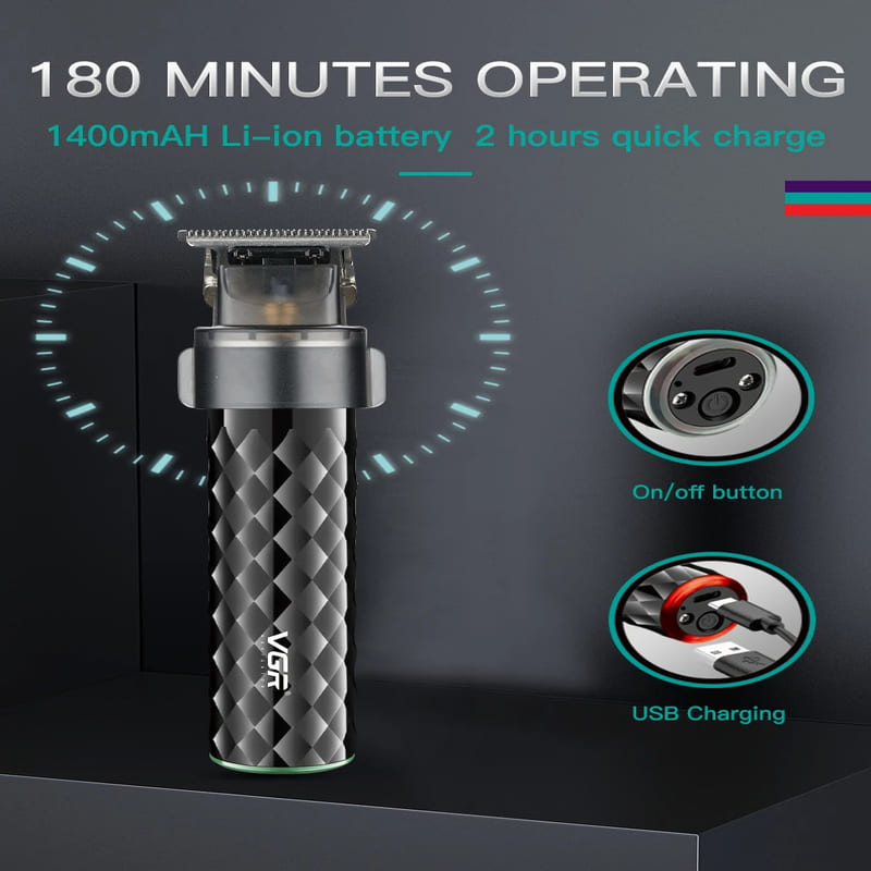 Men's Universal All-metal Oil-head Hair Clippers Stainless Steel Blade Full Body Washable Waterproof Rechargeable Electric Hair Clippers and Razors