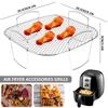 Air Fryer Rack Stainless Steel Dehydrator Rack Multi-Purpose Cooking Rack Airfryer Basket Sturdy Tray Accessories