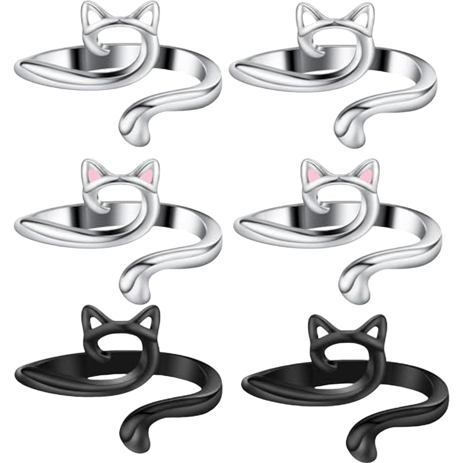 

Animal Shape Knitting Crochet Loop Ring Adjustable Yarn Guide Finger Holder Multi-Function Knitting Thimble for Knitting Lover