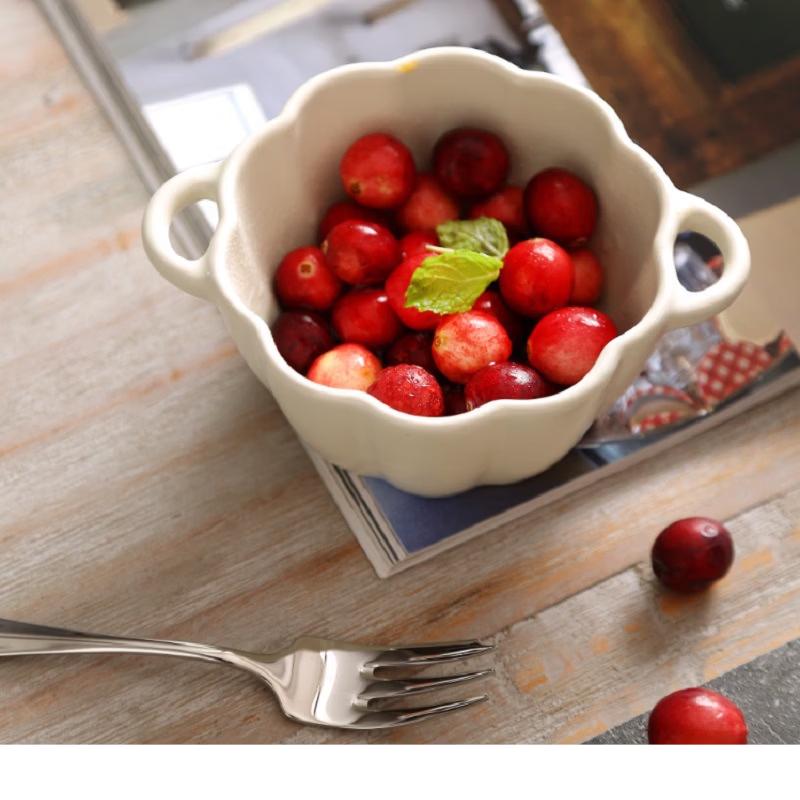 ZISIZ Cute Enamel Pumpkin Stew Pot with Double Handles