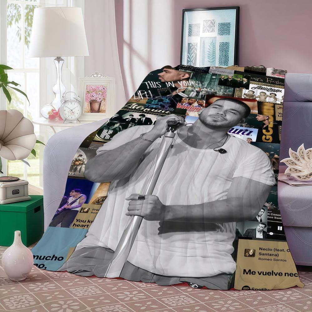 American singer Romeo Santos Blanket For Sofa Office Bed Plane Travel Sleep Read Relax Camping Soft And Warm