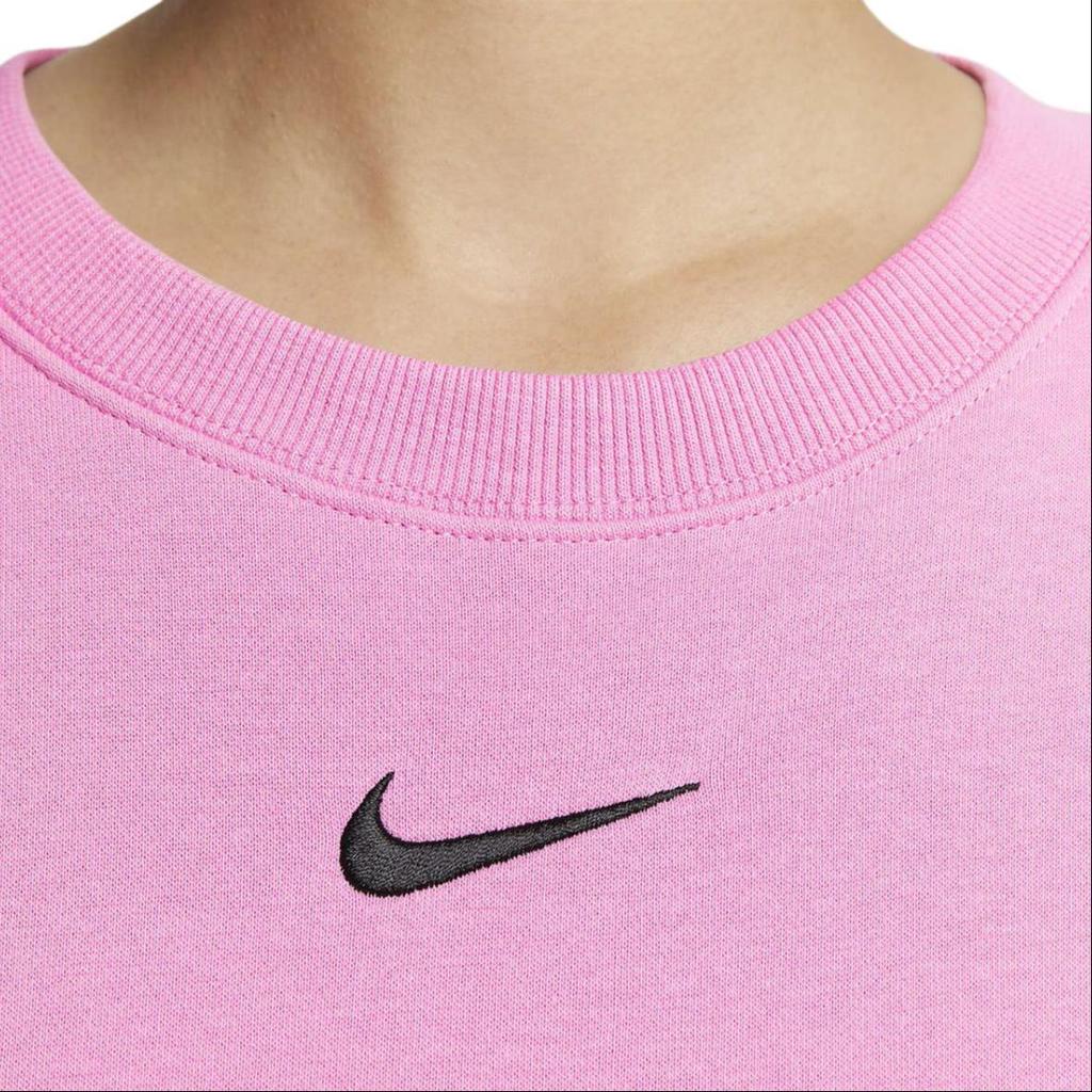 Nike Sportswear Phoenix Fleece Solid Color Crewneck Pullover Sweatshirt Women Sweatshirt Playful-Pink DQ5734-675