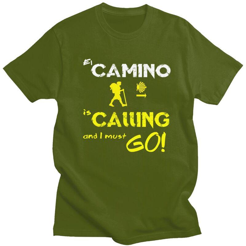 Custom Buen Camino De Santiago T Shirt for Men 100 Cotton Tshirt Casual Tee El Camino Way Tshirt