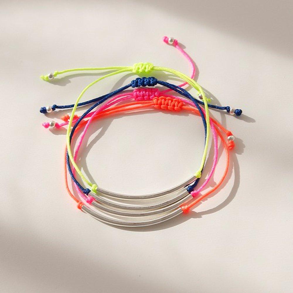 J.Lauren B0879 Vacation Silver Pipe Thread Anklet Bracelet