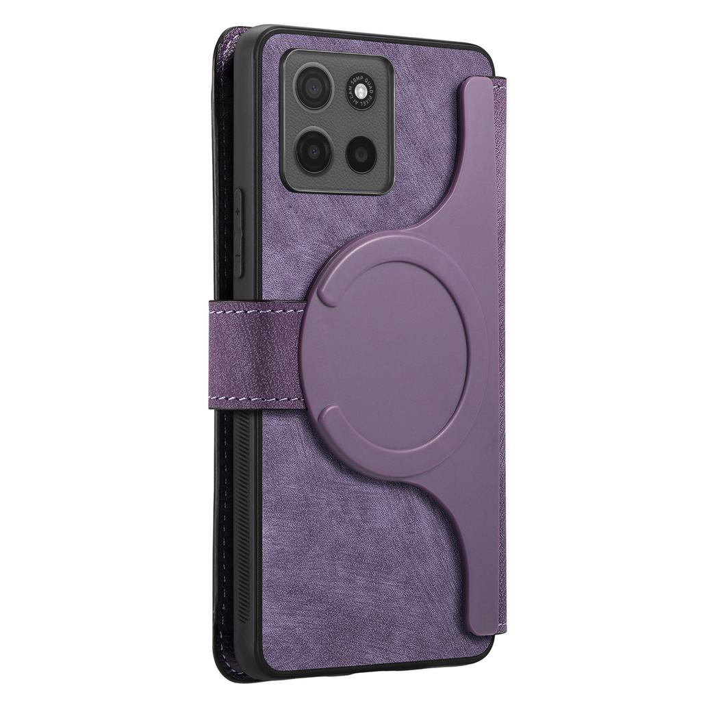 For Motorola Moto G15 4G Magnetic Case CASENEO Detachable Leather Phone Wallet Cover
