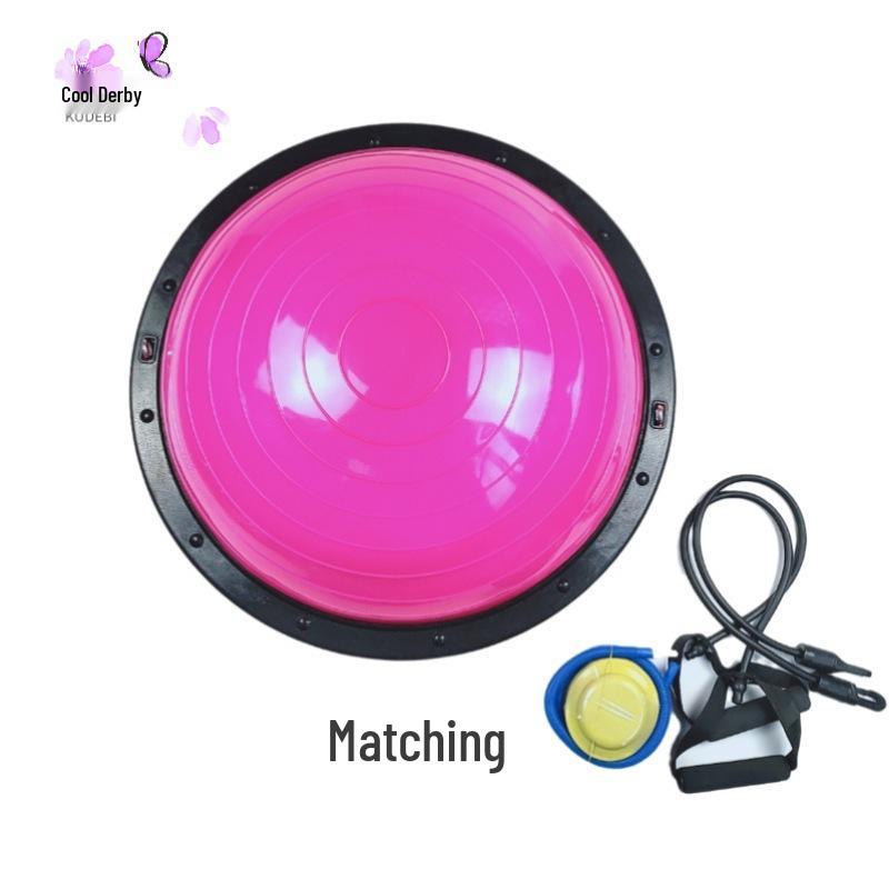 Thickened PVC Non-Slip Half Yoga Ball: Explosion-Proof Balance Ball for Home Pilates Fitness