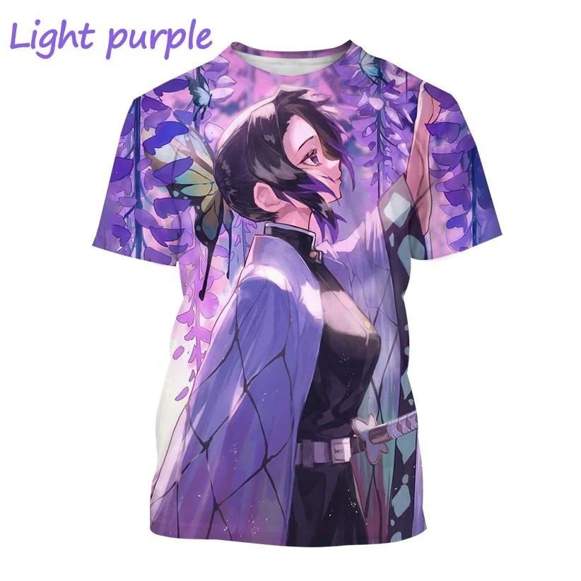 Demon Slayer Anime Character Collection 3D Printing Harajuku Style Nezuko Mitsuri Shinobu Kanao Unisex Short-sleeved Top