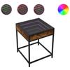 VidaXL Table de chevet avec LED infini chêne fumé 40x40x51 cm 3284093