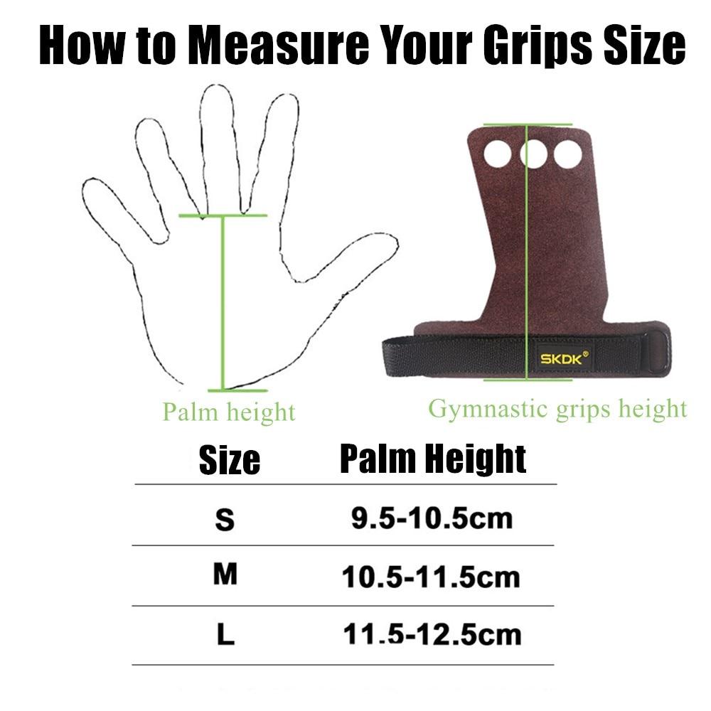 Buy Leather Gymnastic Hand Grips Crossfit AntiSkid Bodybuilding Weight
