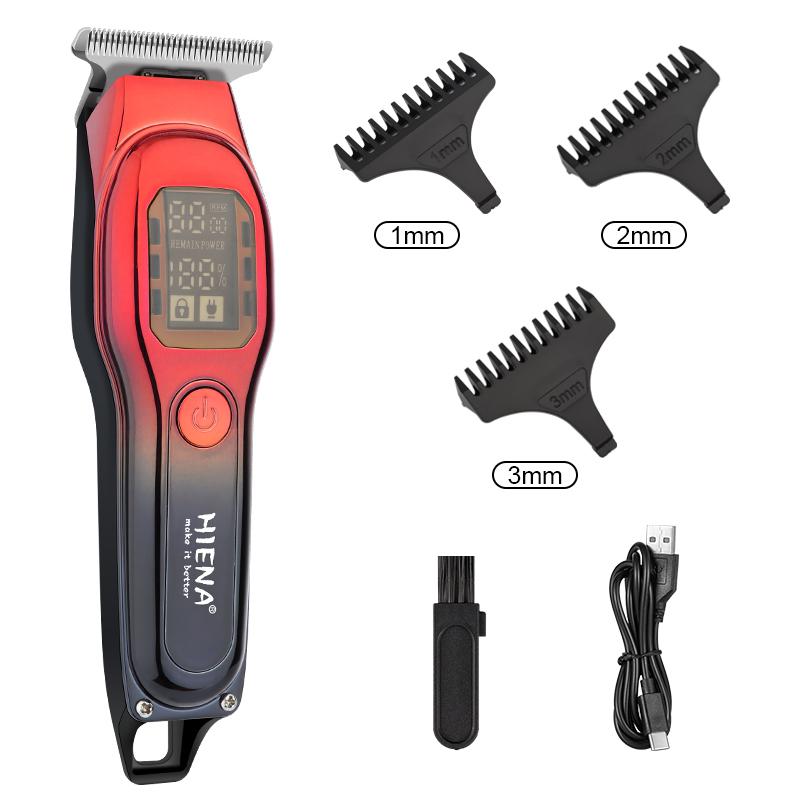 Hair Clipper Hair Cutting Machine Engraved Hair Trimmer Kit with LED Display Themed Cordless Hair Trimmer Style Engraved Hair