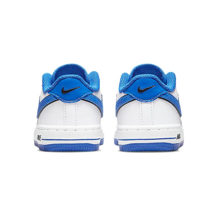 New Nike Air Force 1 LV8 Anti-Slip And Wear-Resistant Lightweight Low-Top Skateboard Shoes White Blue Infant And Toddler DO3808-100
